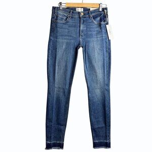 MCGUIRE Denim‎ Womens Newton Skinny Jeans Size 31 Raw Hem Mid Rise Stretch Blue